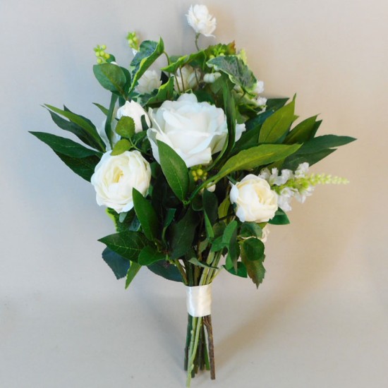 Loweswater Faux Flowers Wedding Bouquet Bridesmaid Cream Artificial